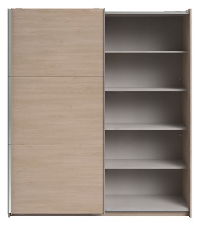 Kleiderschrank Swing in Jackson Eiche Schiebetrenschrank 2-trig mit Spiegel 178 x 203 cm, Soft-Close