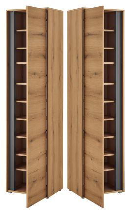 Schuhschrank Center in Evoke Eiche und grau Flurschrank 50 x 200 cm