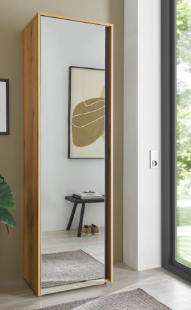 Garderobenschrank Center in Evoke Eiche und grau Flurschrank mit Spiegel 60 x 200 cm