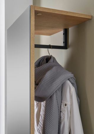 Garderobe Center in Evoke Eiche Kompaktgarderobe mit Spiegel 50 x 200 cm