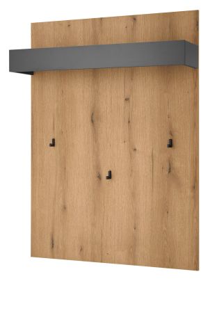 Garderobenpaneel Center in Evoke Eiche und grau Wandgarderobe 100 x 135 cm