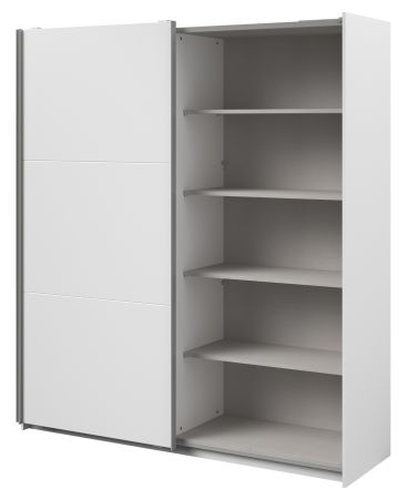 Kleiderschrank Swing in wei Schiebetrenschrank 2-trig mit Spiegel 178 x 203 cm, Soft-Close