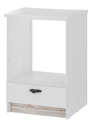 Herdumbauschrank Rovola in wei Pinie Landhaus Kche Unterschrank 60 cm, Soft-Close
