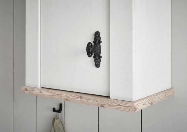 Kche Hngeschrank Rovola in wei Pinie Landhaus Kchenschrank hngend 55 x 85 cm, Soft-Close