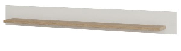 Wandboard Finnes in wei und Eiche Wandregal skandinavisch 150 cm