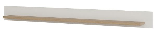 Wandboard Finnes in wei und Eiche Wandregal skandinavisch 180 cm