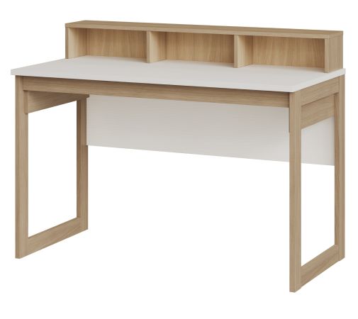 Schreibtisch Finnes in wei und Eiche Laptoptisch skandinavisch 120 cm