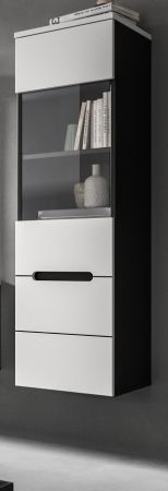 Vitrine Cooper in wei und grau Vitrinenschrank hngend / stehend 36 x 125 cm