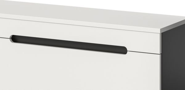 Wohnwand Cooper in wei und grau Wohnkombination 4-teilig hngend / stehend 272 cm