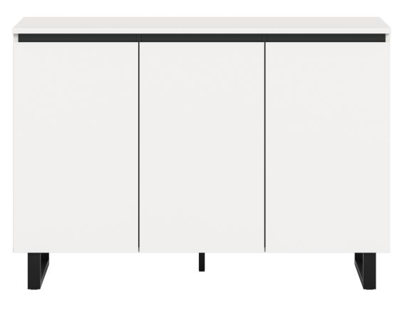 Sideboard Gelia in wei und schwarz Kommode 120 x 84 cm, Soft-Close