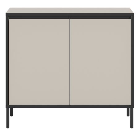 Kommode Torello in kaschmir und schwarz Sideboard 92 x 83 cm