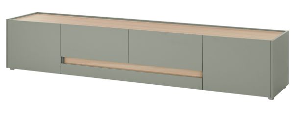 TV-Lowboard Center in Salbei und Barista Eiche TV Unterteil 220 cm TV-Board XL