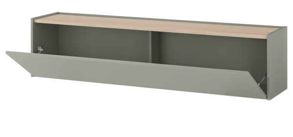 TV-Lowboard Center in Salbei und Barista Eiche TV-Unterteil hngend 150 cm Hngeschrank