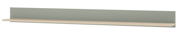 Wandboard Center in Salbei und Barista Eiche Wandregal 170 x 15 cm