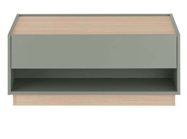 Couchtisch Center in Salbei und Barista Eiche Beistelltisch 90 x 60 cm