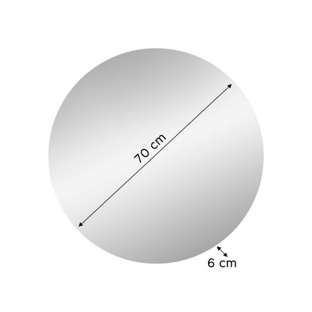 Garderobenspiegel Borga in Artisan Eiche Wandspiegel rund  70 cm