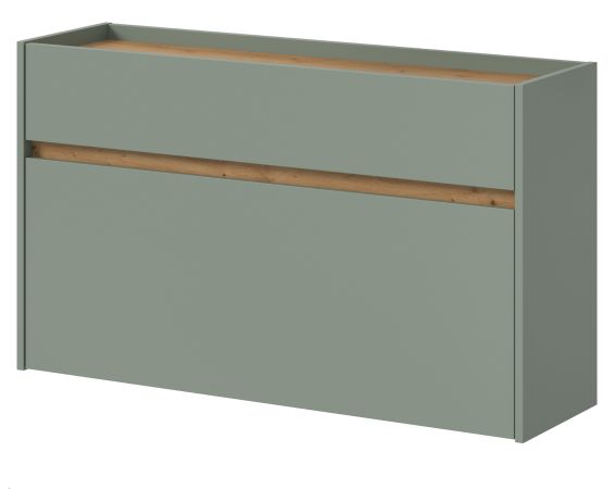 Schuhkipper Borga in Salbei und Artisan Eiche Schuhschrank hngend 110 cm