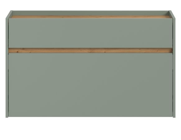 Schuhkipper Borga in Salbei und Artisan Eiche Schuhschrank hngend 110 cm