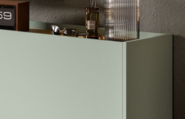 Garderobe Set 4-teilig Borga in Salbei und Artisan Eiche 205 x 197 cm