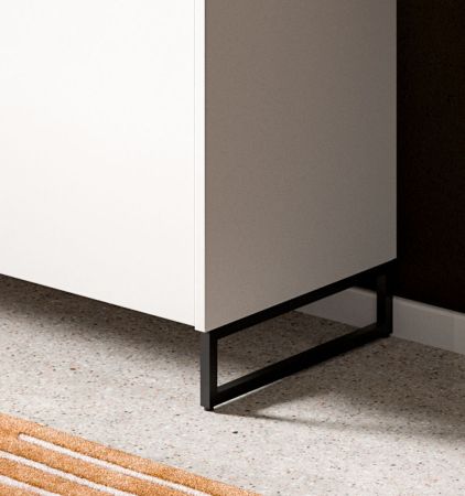 Garderobe Set 3-teilig Borga in wei und Artisan Eiche 140 x 192 cm, Soft-Close