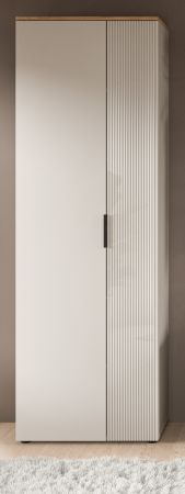 Flurschrank Skid in Kaschmir Sand und Evoke Eiche Schuhschrank 60 x 160 cm