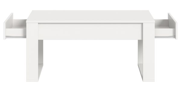 Couchtisch Jonte in wei Beistelltisch mit 2x Schubkasten 110 x 60 cm