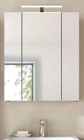 Badezimmer Spiegelschrank Cover in Nox Eiche Badschrank 3-trig 60 x 70 cm