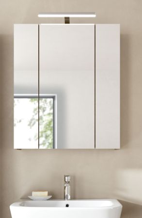 Badezimmer Spiegelschrank Cover in Nox Eiche Badschrank 3-trig 60 x 70 cm