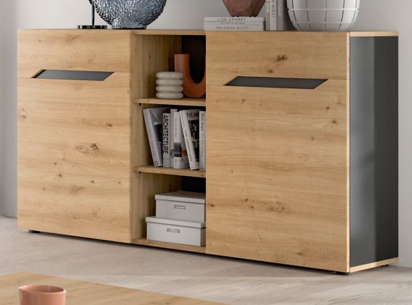 Sideboard Aversa in Artisan Eiche und grau 130 cm