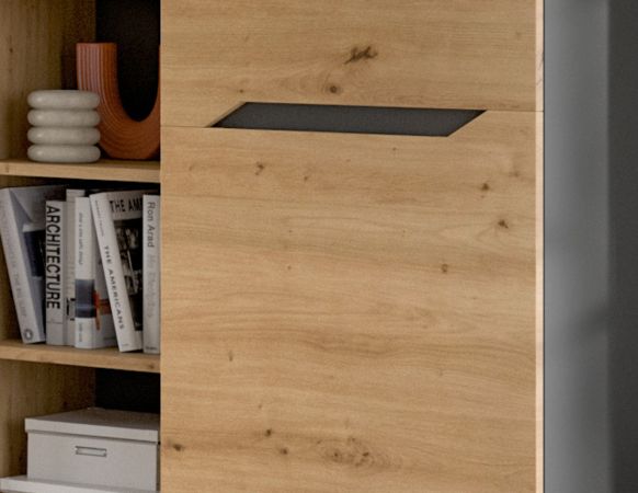 Sideboard Aversa in Artisan Eiche und grau 130 cm
