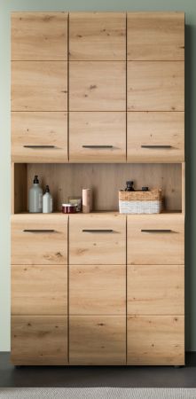Badezimmer Hochschrank Cover in Artisan Eiche Mehrzweckschrank 90 x 185 cm