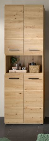 Badezimmer Hochschrank Cover in Artisan Eiche Badschrank 60 x 185 cm