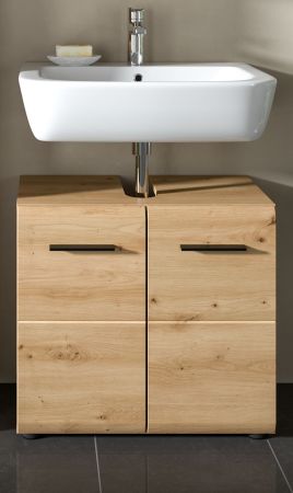 Waschbeckenunterschrank Cover in Artisan Eiche Badezimmer Unterschrank 60 cm