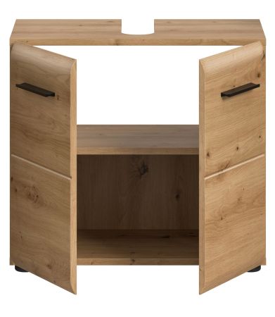 Waschbeckenunterschrank Cover in Artisan Eiche Badezimmer Unterschrank 60 cm
