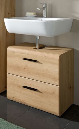 Waschbeckenunterschrank Cover in Artisan Eiche Badezimmer Unterschrank 60 cm
