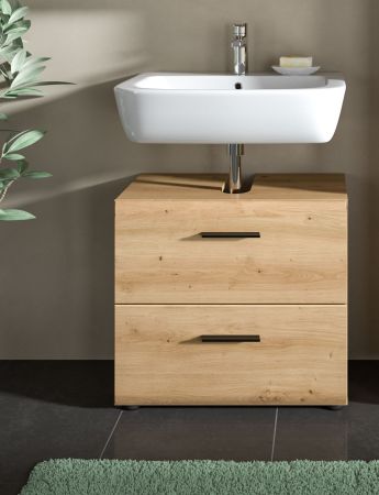 Waschbeckenunterschrank Cover in Artisan Eiche Badezimmer Unterschrank 60 cm