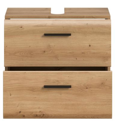 Waschbeckenunterschrank Cover in Artisan Eiche Badezimmer Unterschrank 60 cm