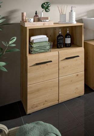 Badezimmer Kommode Cover in Artisan Eiche Badkommode 60 x 80 cm