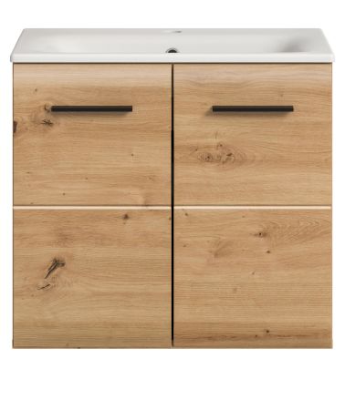 Waschbeckenunterschrank MIT Waschbecken Cover in Artisan Eiche Waschtisch hngend 60 cm