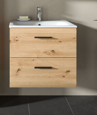 Waschbeckenunterschrank MIT Waschbecken Cover in Artisan Eiche Waschtisch hngend 60 cm