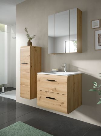 Waschbeckenunterschrank MIT Waschbecken Cover in Artisan Eiche Waschtisch hngend 60 cm