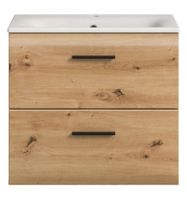 Waschbeckenunterschrank MIT Waschbecken Cover in Artisan Eiche Waschtisch hngend 60 cm