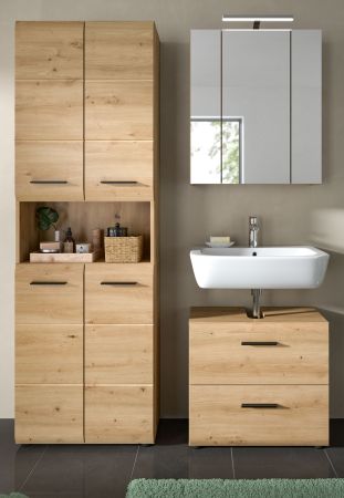 Badmbel Set 3-teilig Cover in Artisan Eiche Badkombination 135 x 185 cm