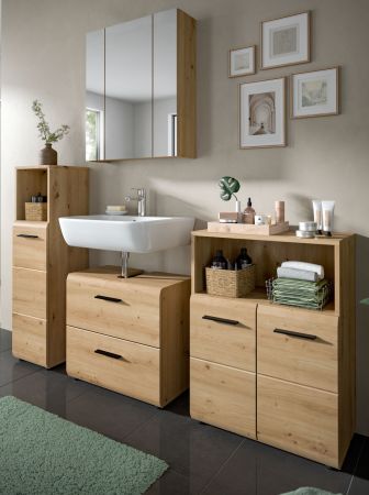 Badmbel Set 4-teilig Cover in Artisan Eiche Badkombination 180 x 185 cm