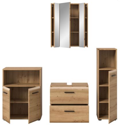 Badmbel Set 4-teilig Cover in Artisan Eiche Badkombination 180 x 185 cm