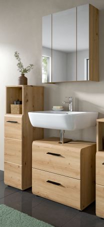 Badmbel Set 3-teilig Cover in Artisan Eiche Badkombination 105 x 185 cm
