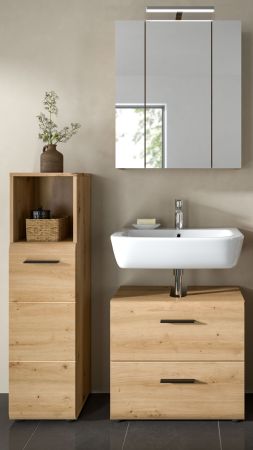 Badmbel Set 3-teilig Cover in Artisan Eiche Badkombination 105 x 185 cm