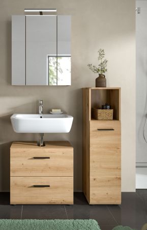 Badmbel Set 3-teilig Cover in Artisan Eiche Badkombination 105 x 185 cm