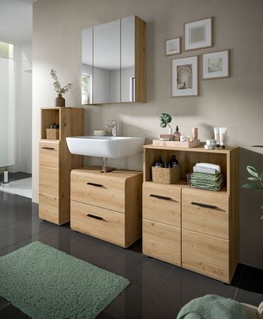 Badmbel Set 3-teilig Cover in Artisan Eiche Badkombination 105 x 185 cm