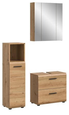 Badmbel Set 3-teilig Cover in Artisan Eiche Badkombination 105 x 185 cm